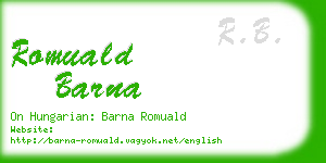romuald barna business card